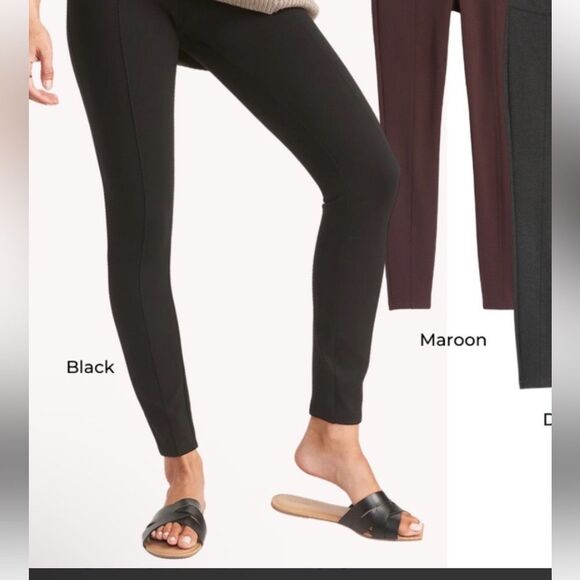 Old Navy Pants - Old Navy Ponte Pants Legging Stevie black Medium Stretch High Rise Pull Over